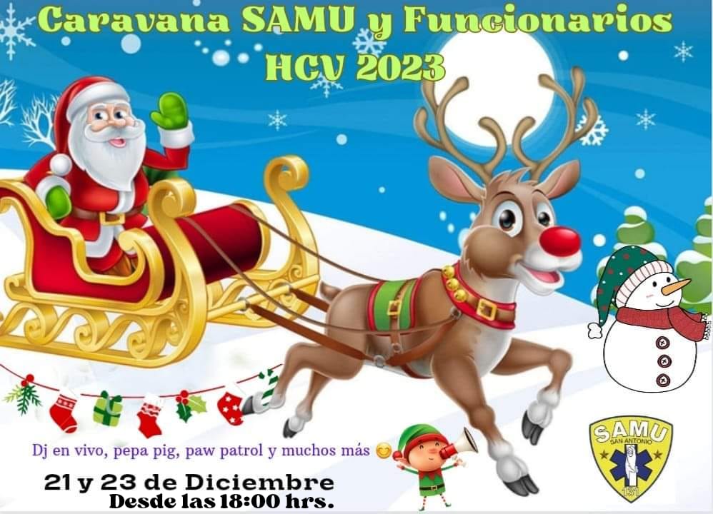 SAMU San Antonio realizar caravana navide a el 21 y 23 de Dic